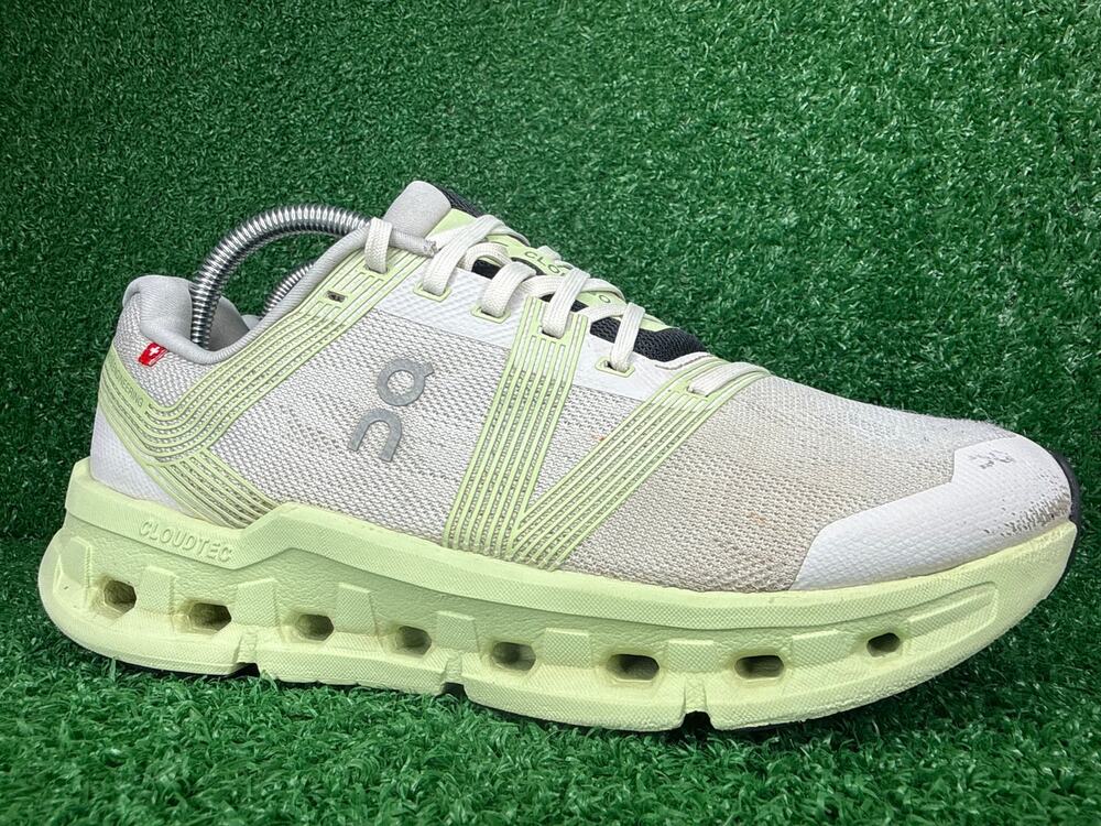 On CloudGo Running Shoes Womens 9 Grey/Lime Green Low Top Sneakers